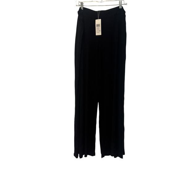 Eileen Fisher Stretchy Crepe High Waist Wide Leg Pants in Black Size X-Large NWT - Picture 1 of 12